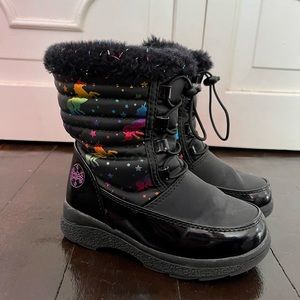 Girls Totes Unicorn Waterproof Winter Boots Sz 9